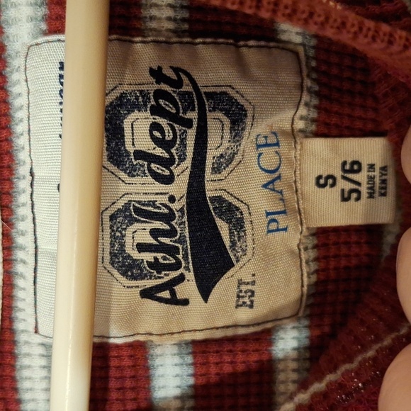 PLACE SIZE 5/6 KIDS STRIPED THERMAL TOP - Picture 2 of 4